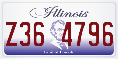 IL license plate Z364796