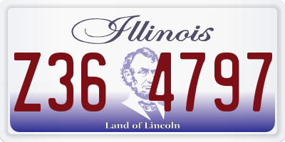 IL license plate Z364797
