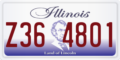 IL license plate Z364801