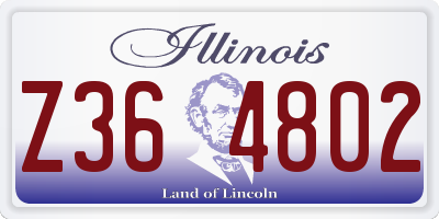 IL license plate Z364802