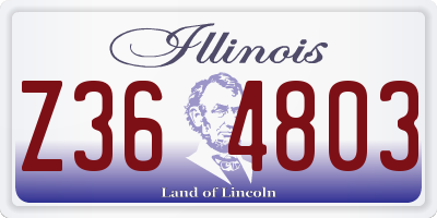 IL license plate Z364803