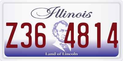 IL license plate Z364814