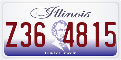 IL license plate Z364815