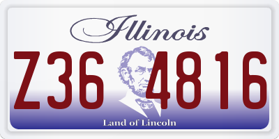 IL license plate Z364816