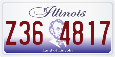 IL license plate Z364817