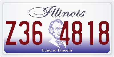 IL license plate Z364818