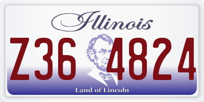 IL license plate Z364824