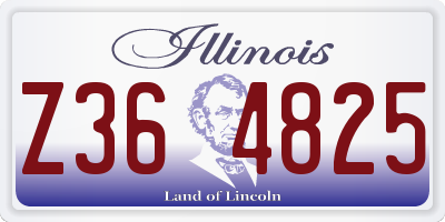 IL license plate Z364825