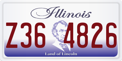 IL license plate Z364826