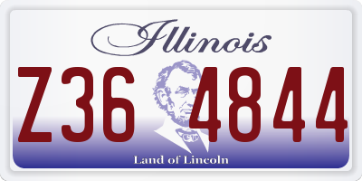IL license plate Z364844