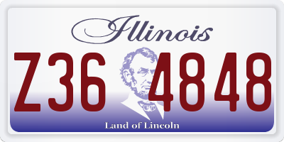 IL license plate Z364848