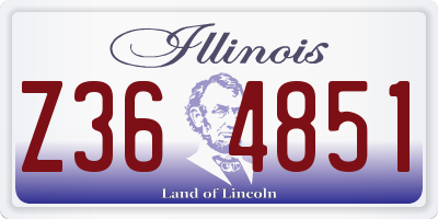 IL license plate Z364851