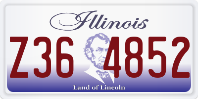 IL license plate Z364852