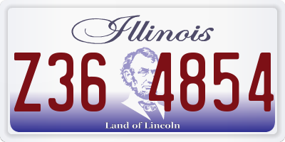 IL license plate Z364854