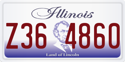 IL license plate Z364860