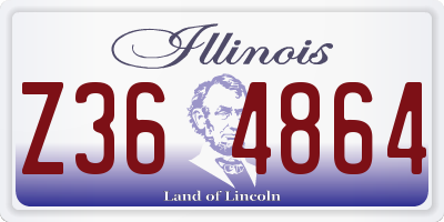 IL license plate Z364864