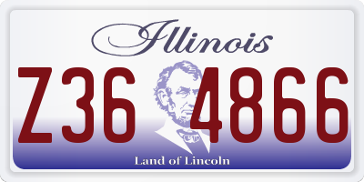 IL license plate Z364866