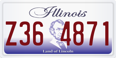 IL license plate Z364871