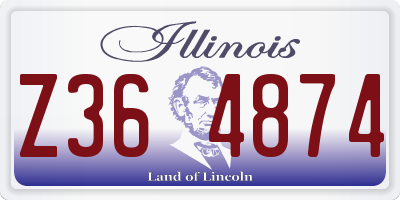 IL license plate Z364874