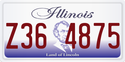 IL license plate Z364875