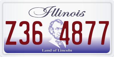 IL license plate Z364877