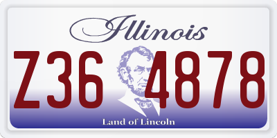 IL license plate Z364878