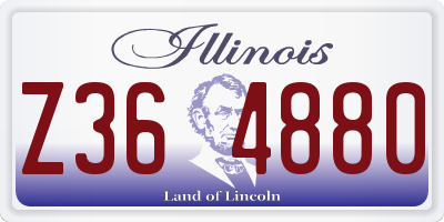 IL license plate Z364880