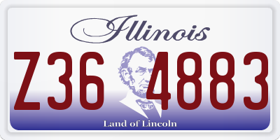 IL license plate Z364883