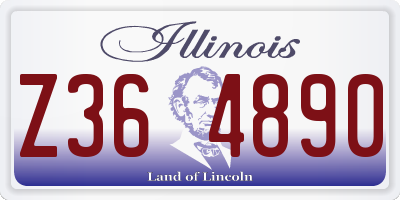 IL license plate Z364890
