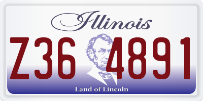 IL license plate Z364891
