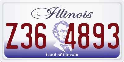 IL license plate Z364893