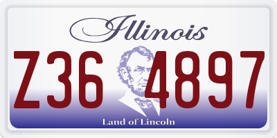 IL license plate Z364897