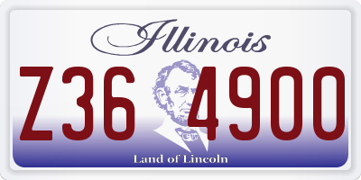 IL license plate Z364900