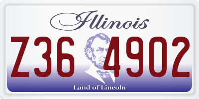 IL license plate Z364902