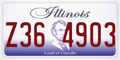 IL license plate Z364903