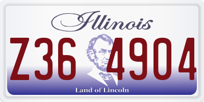 IL license plate Z364904