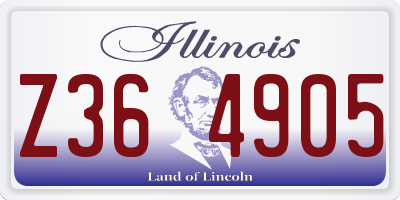 IL license plate Z364905