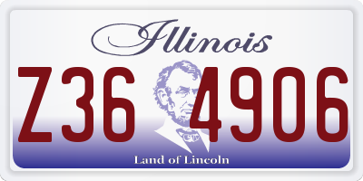 IL license plate Z364906