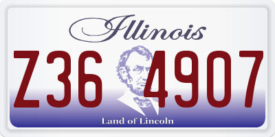 IL license plate Z364907