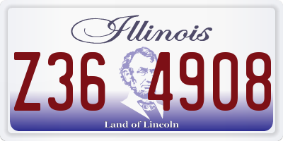 IL license plate Z364908