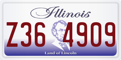 IL license plate Z364909