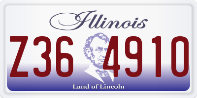 IL license plate Z364910