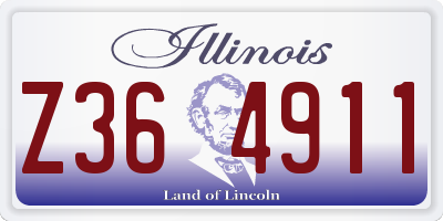 IL license plate Z364911