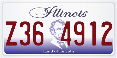 IL license plate Z364912