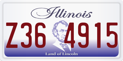 IL license plate Z364915