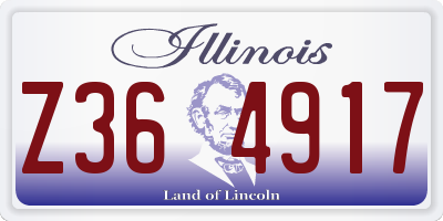 IL license plate Z364917