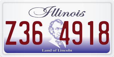 IL license plate Z364918