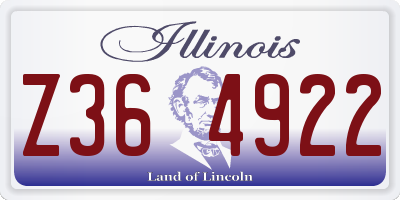 IL license plate Z364922