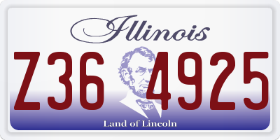 IL license plate Z364925