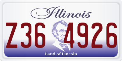 IL license plate Z364926